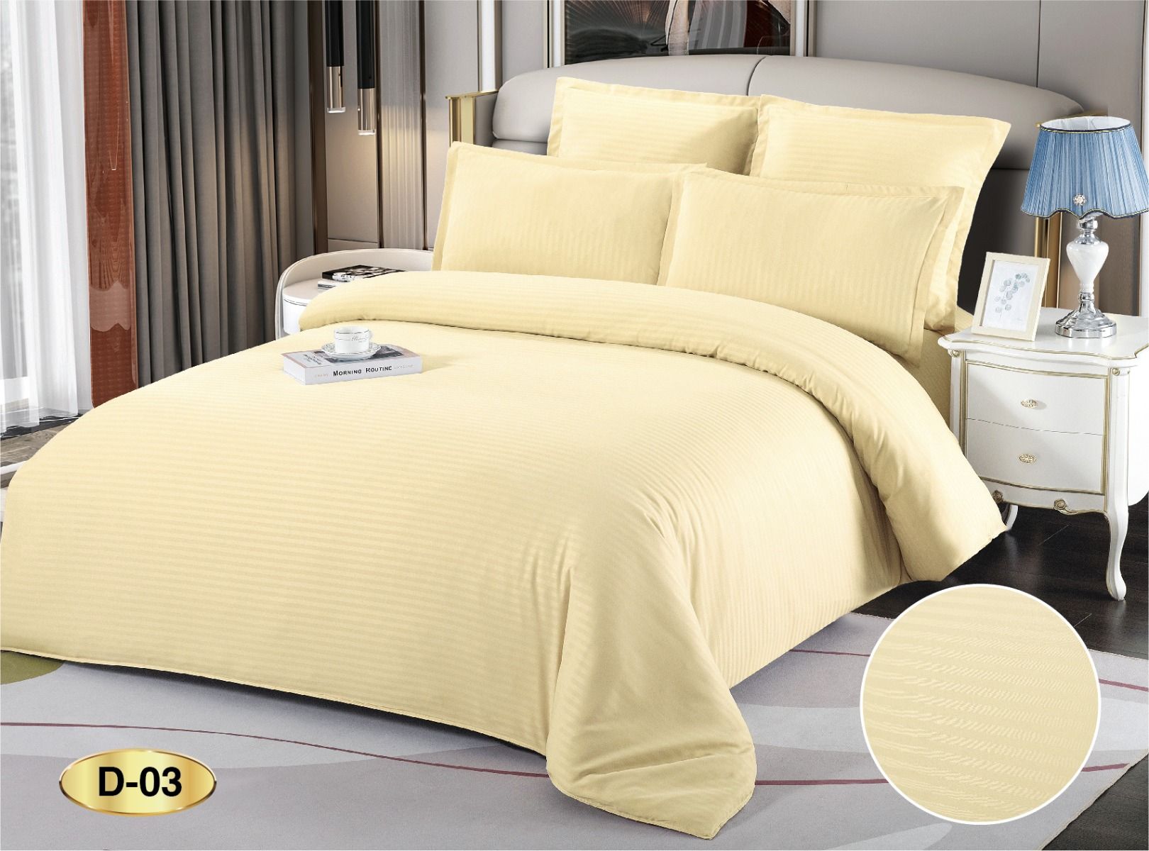 Lenjerie de pat damasc premium 6 piese – 2