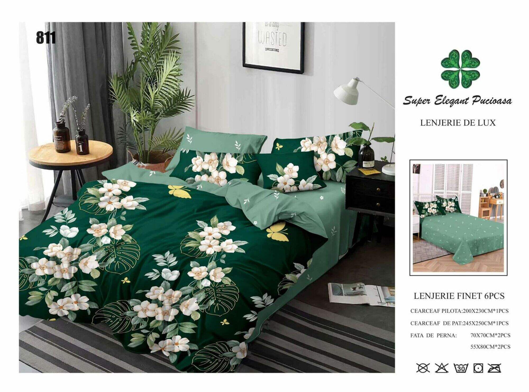 Lenjerie de Pat Super Elegant Pucioasa 120