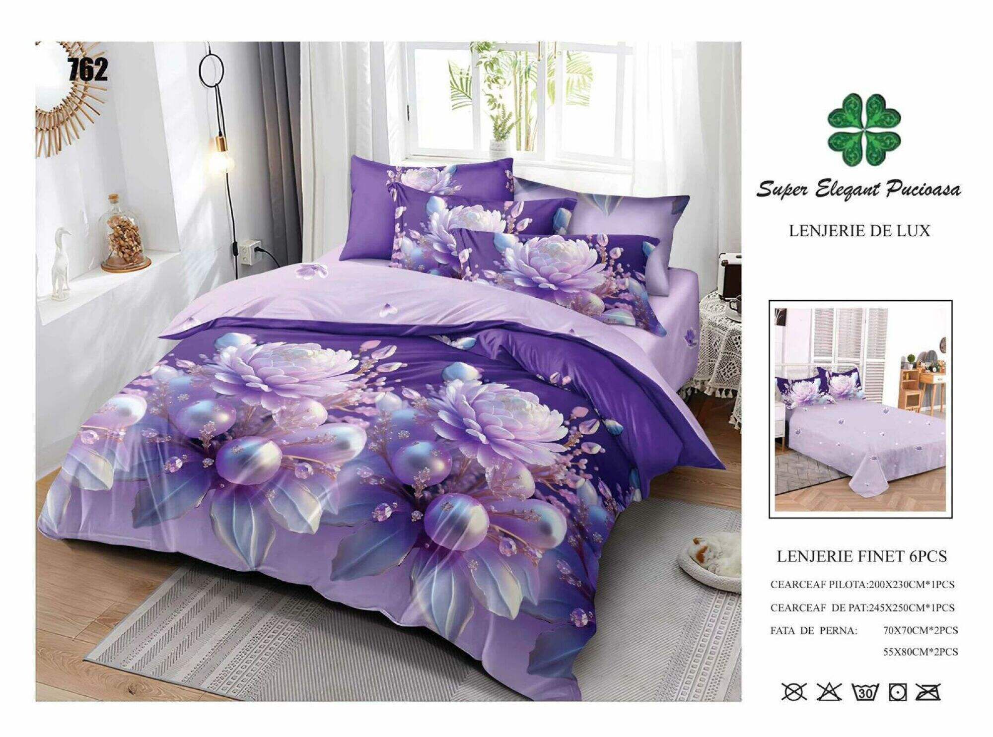 Lenjerie de Pat Super Elegant Pucioasa 128