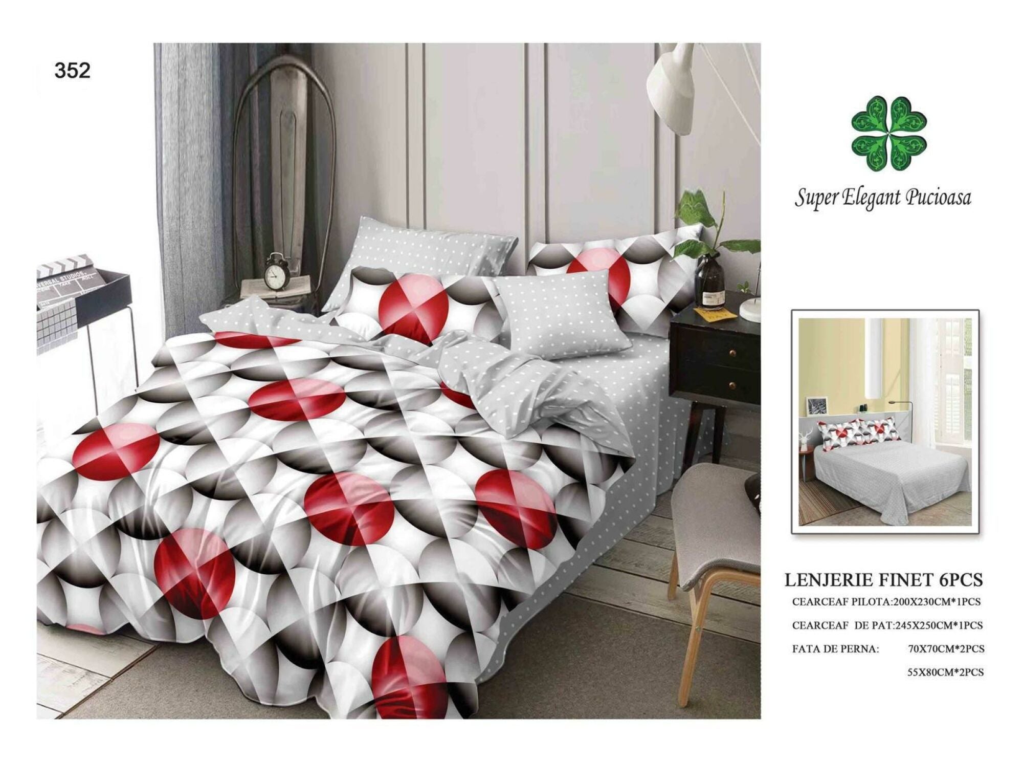 Lenjerie de Pat Super Elegant Pucioasa 170