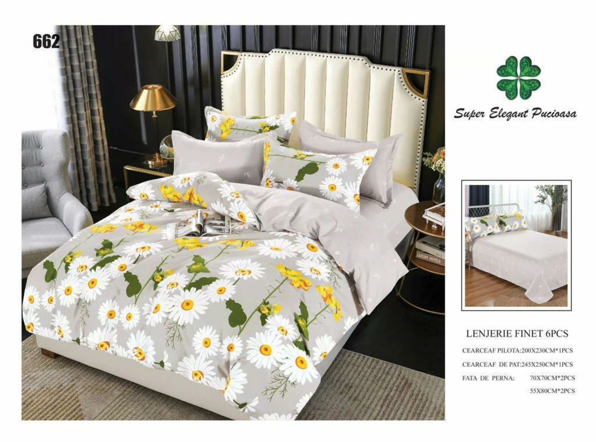 Lenjerie de Pat Super Elegant Pucioasa 200