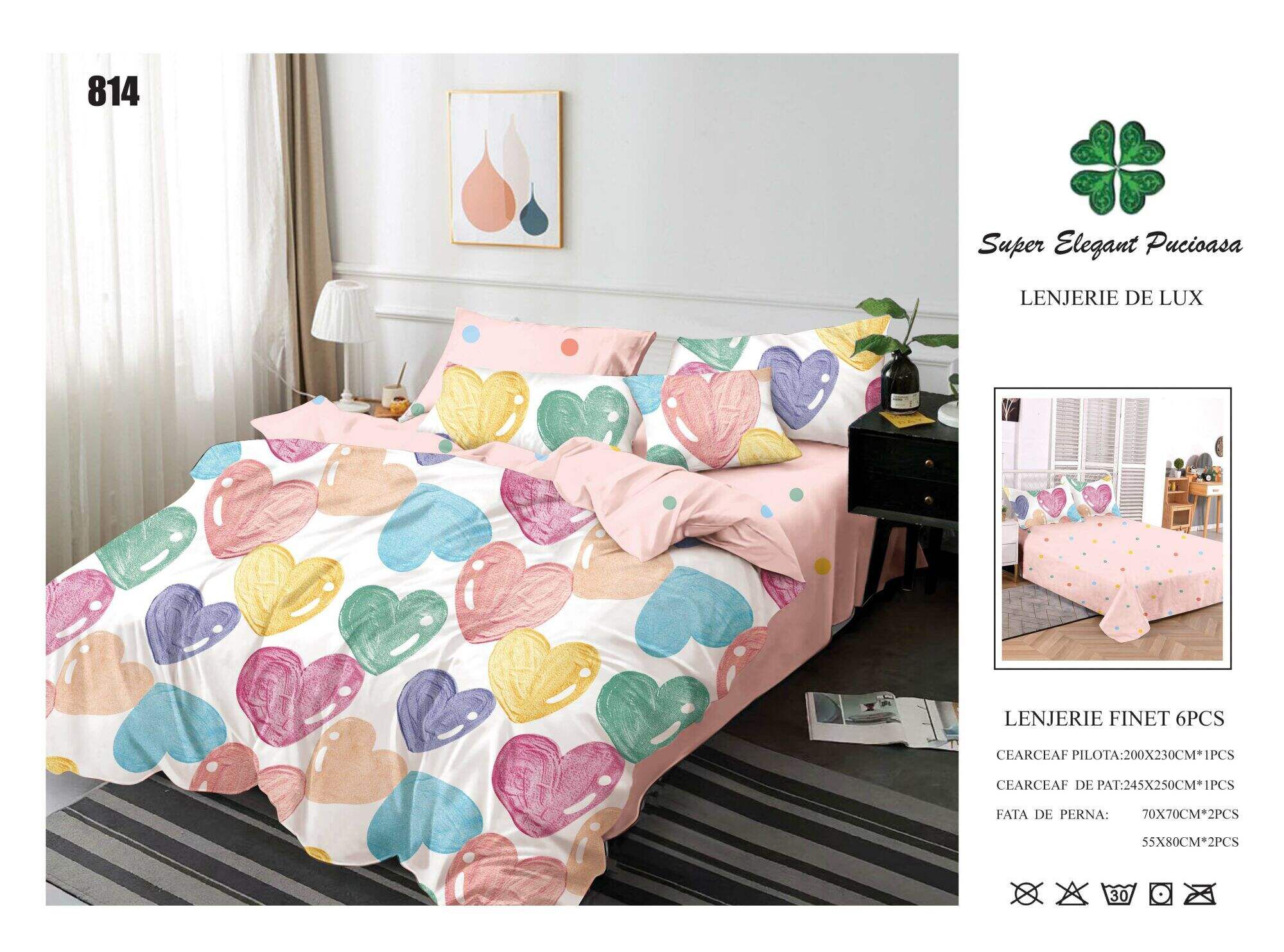 Lenjerie de Pat Super Elegant Pucioasa 215