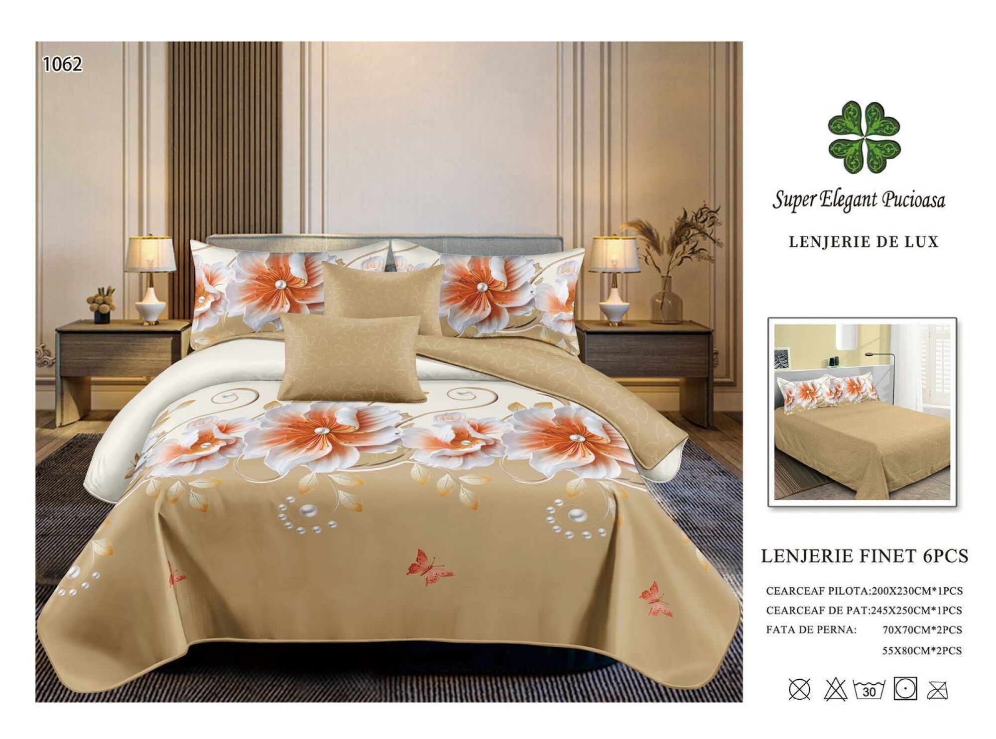 Lenjerie de Pat Super Elegant Pucioasa 65